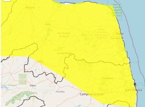 Inmet mantém alerta de chuvas intensas na Paraíba: João Pessoa e 102 cidades em risco